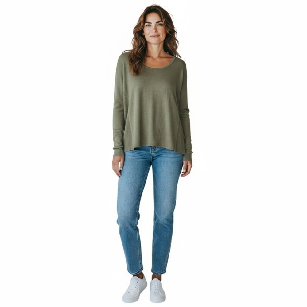 J. JILL sage green sweater swing tunic sz medium petite